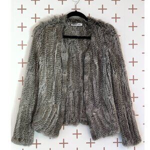 Elizabeth and James Fur Coat - knitted rabbit fur